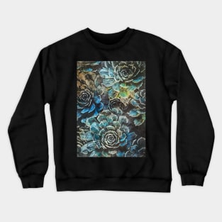 succulents flora art #succulents #flora Crewneck Sweatshirt